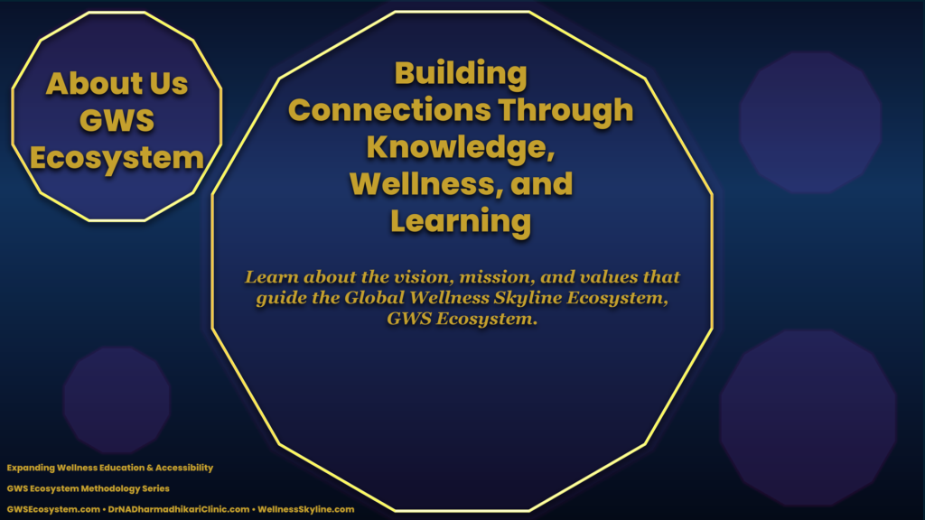 About Us hero banner presenting the vision, purpose, and values of the GWS Ecosystem.